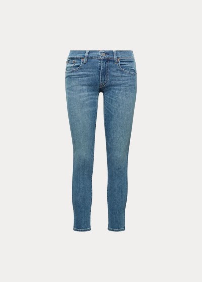 Jeans Polo Ralph Lauren Mujer Azules - Tompkins Skinny Crop - VAINJ1523